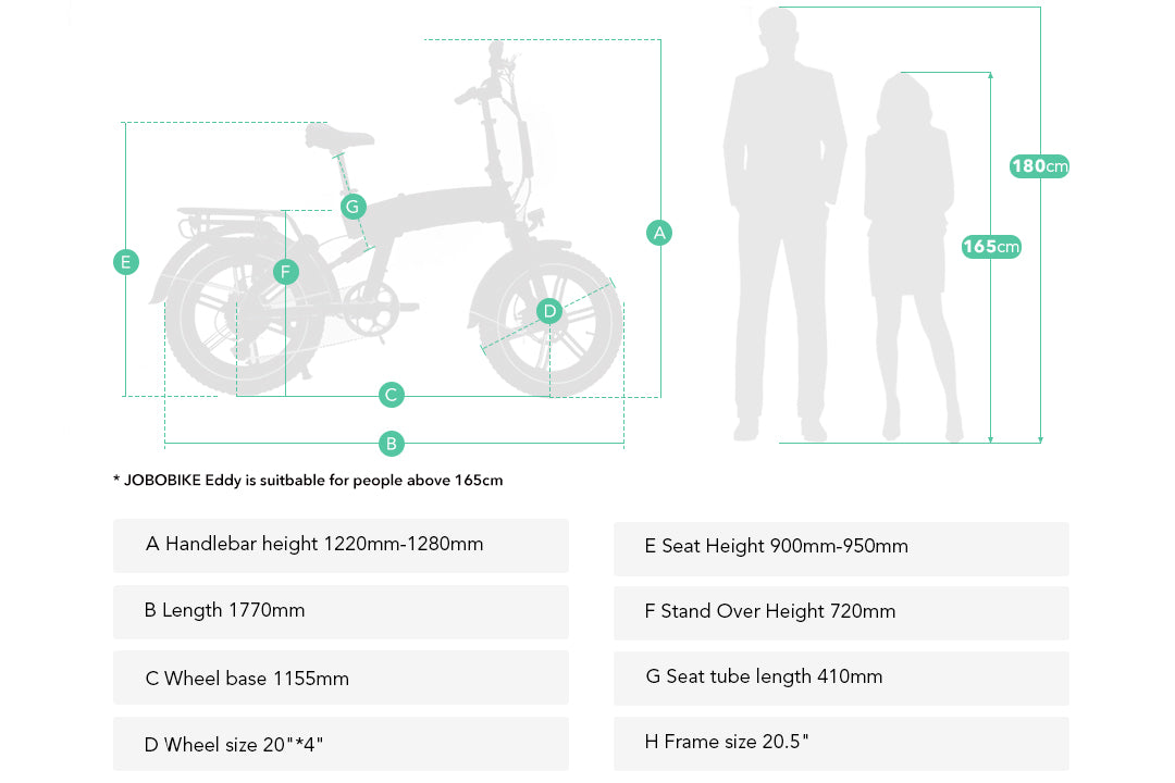 Jobobike Eddy Fatbike taitto-sähköpyörä 20"