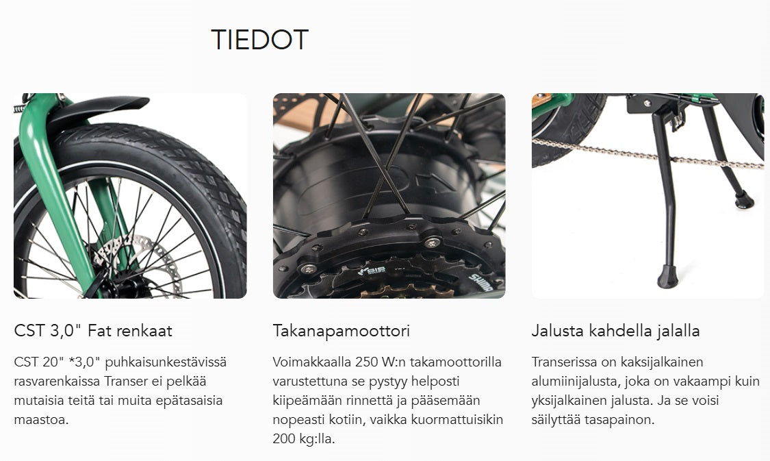 Jobobike Transer rahti- ja perhepyörä 20"